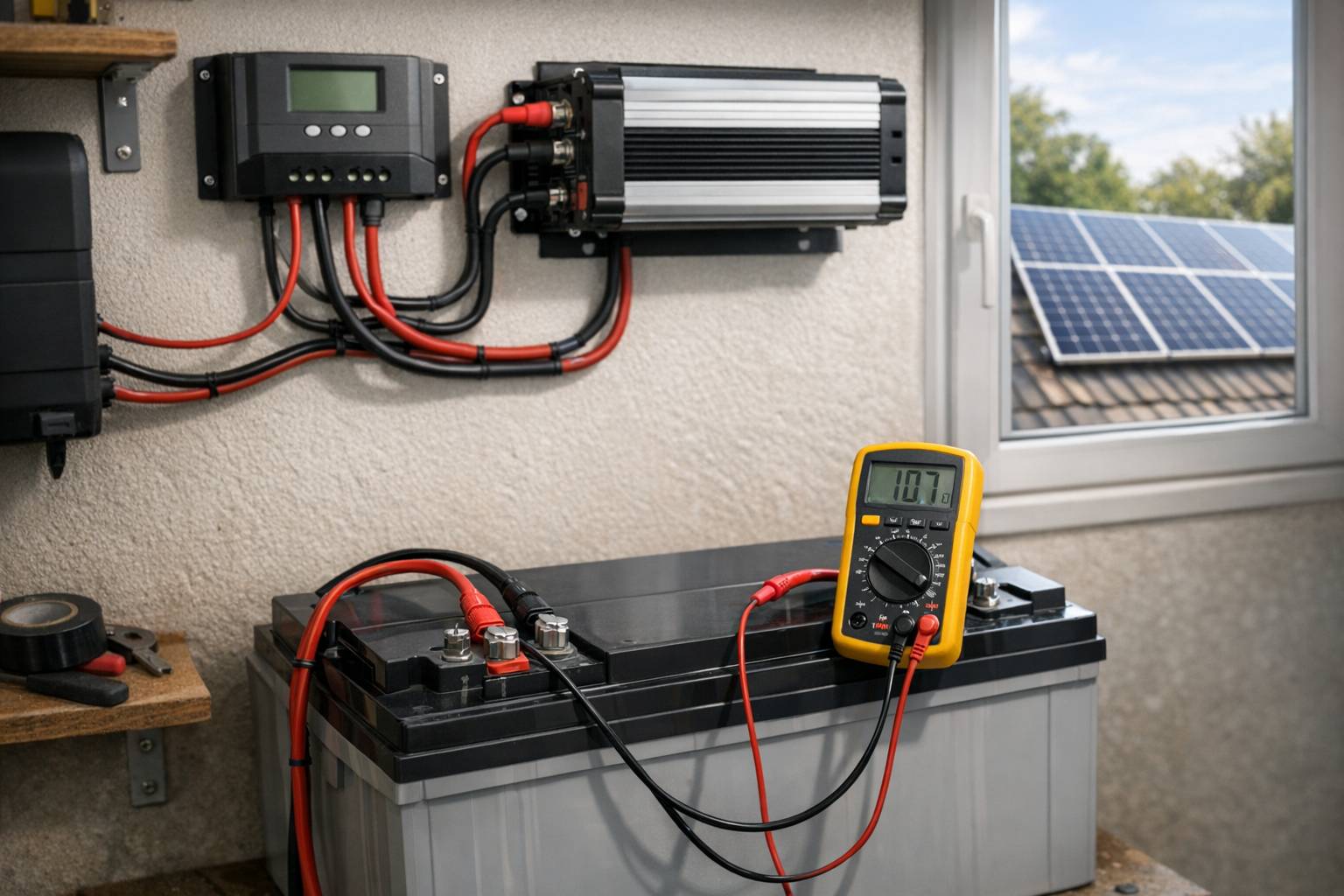 La batería solar no carga o se descarga muy rápido: causas, pruebas básicas y soluciones
